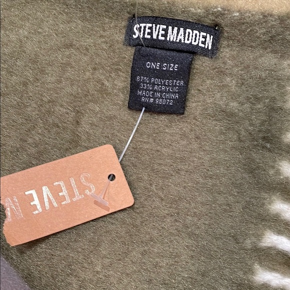 Striped Scarf in Olive and Beige - Picture 2 of 2